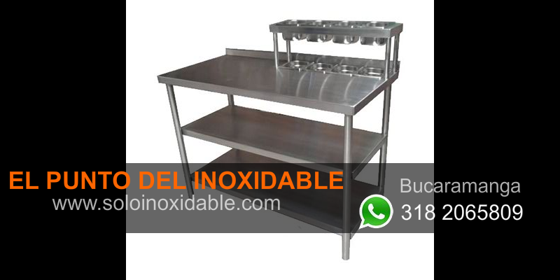 imagen de mesa de trabajo para preparacion de acero inoxidable bogota