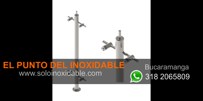 imagen de paral para pasamanos de vidrio bogota