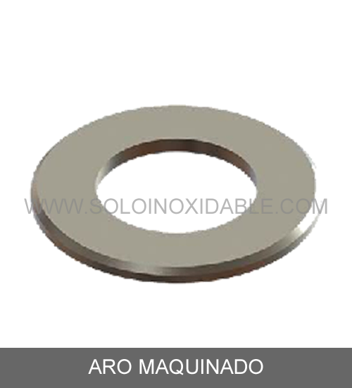 aro maquinado de acero inoxidable