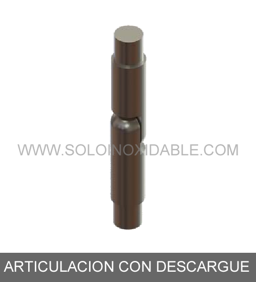 articulacion con descargue de acero inoxidable