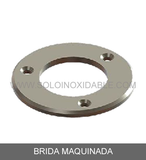brida maquinada de acero inoxidable