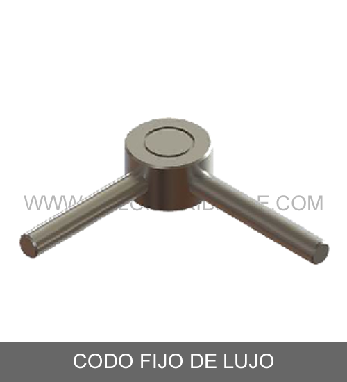 codo fijo de lujo de acero inoxidable