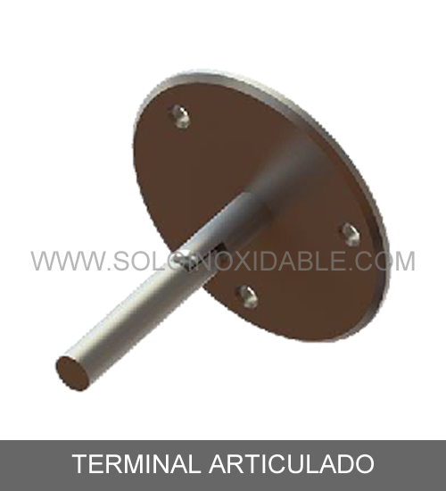 terminal articulado de acero inoxidable