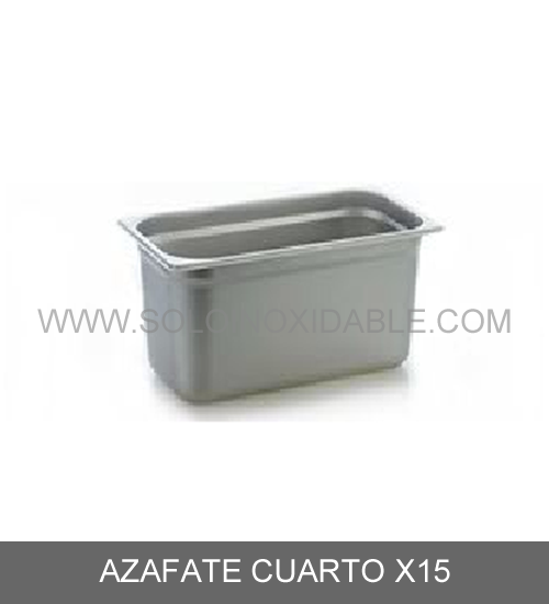azafate cuarto x15 de acero inoxidable
