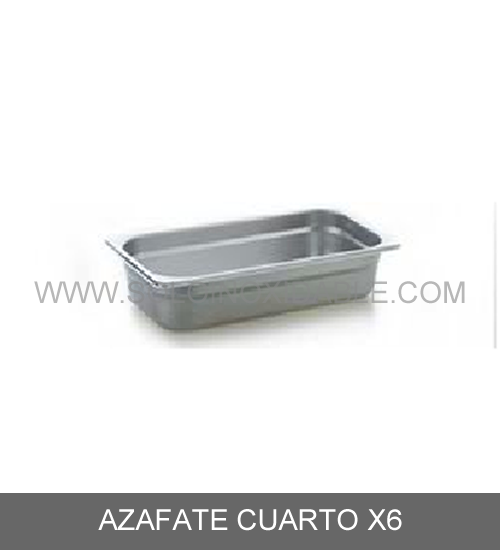 azafate cuarto x6 de acero inoxidable