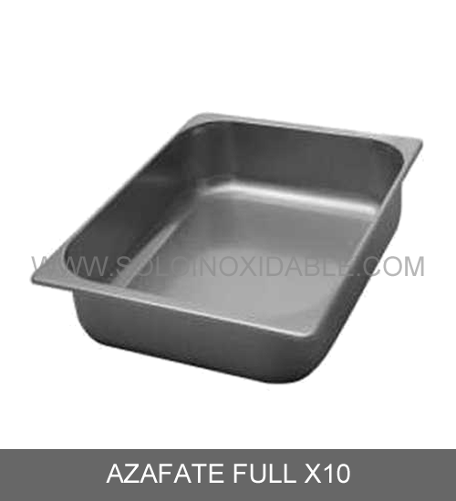 azafate full x10 de acero inoxidable