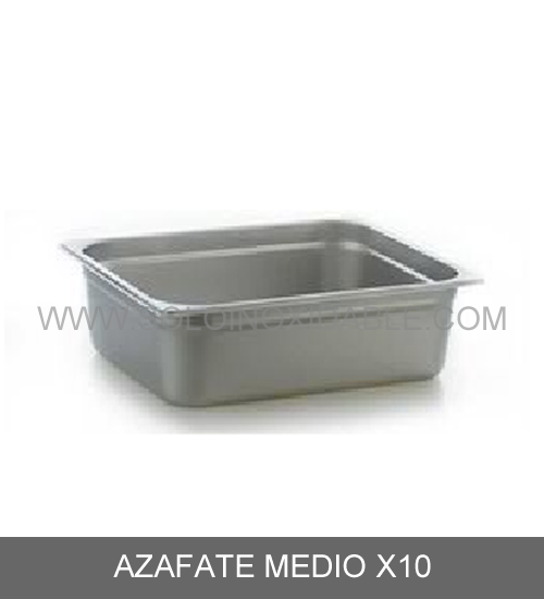 azafate medio x10 de acero inoxidable