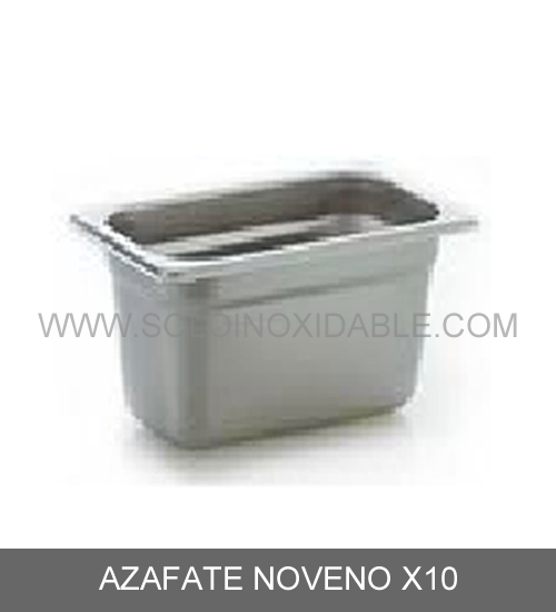 azafate noveno x10 de acero inoxidable