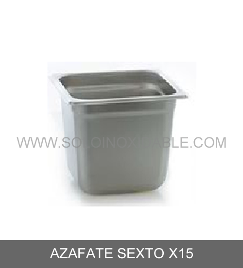 azafate sexto x15 de acero inoxidable