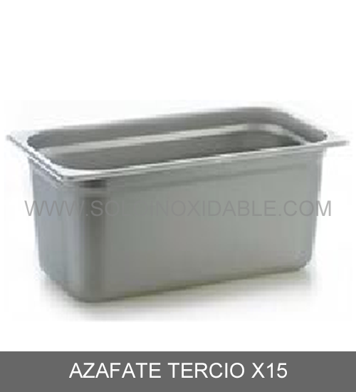 azafate tercio x15 de acero inoxidable