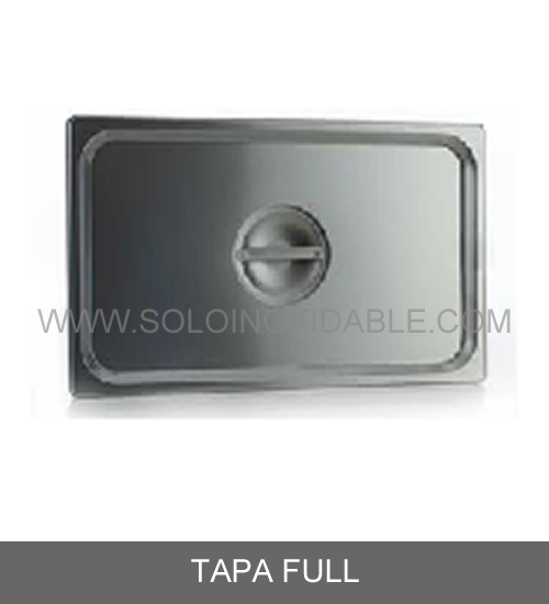 tapa full para azafates de acero inoxidable