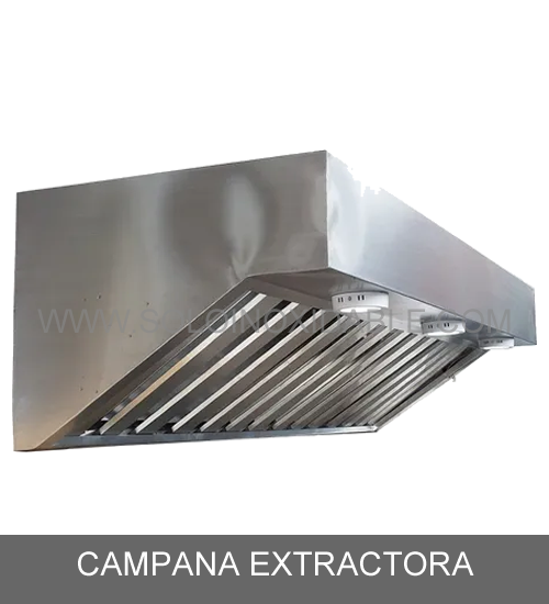 campana extractora de acero inoxidable