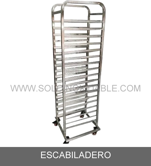 escabillero de acero inoxidable