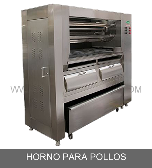 horno para pollos de acero inoxidable