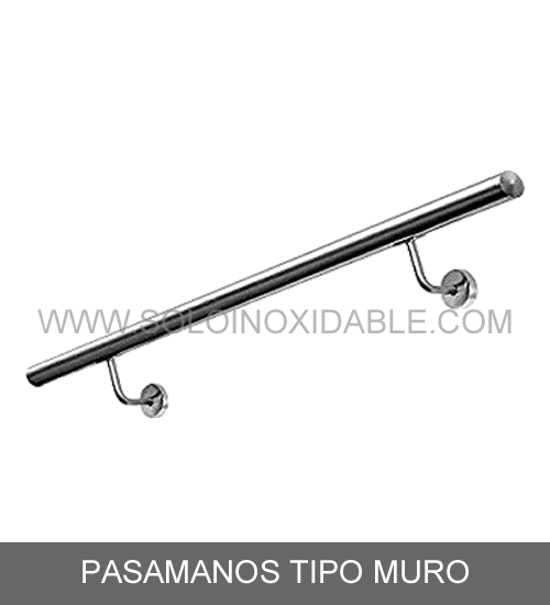 pasamanos tipo muro de acero inoxidable