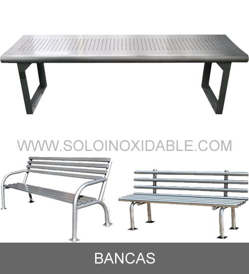bancas de acero inoxidable