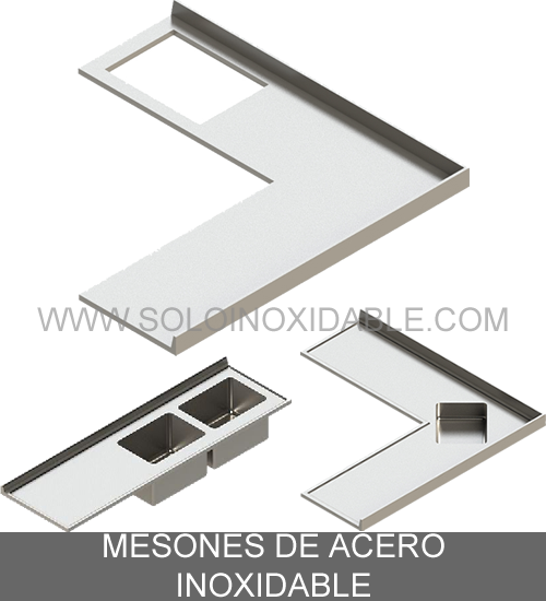 mesones de acero inoxidable
