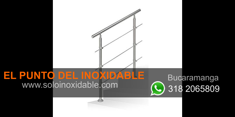 imagen de baranda para escaleras de acero inoxidable