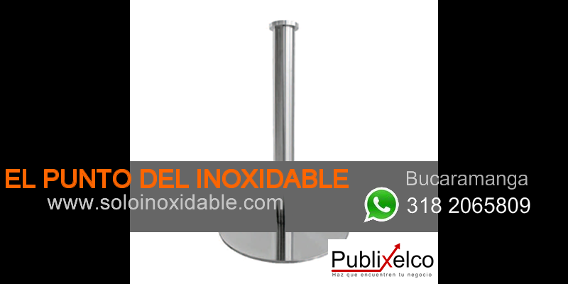 base barra americana en acero inoxidable bucaramanga