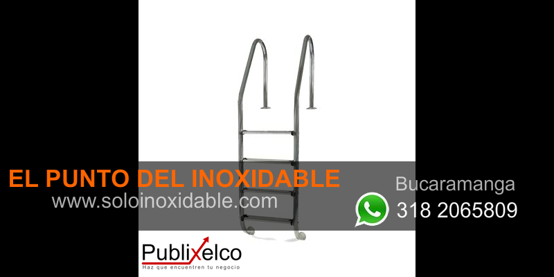 imagen de escaleras para piscinas de acero inoxidable