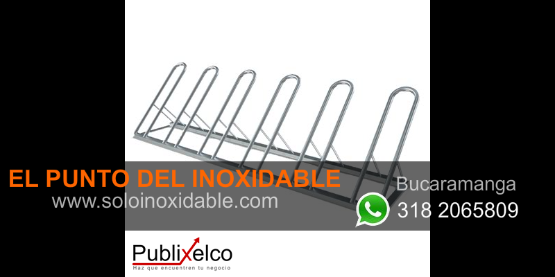 imagen de bicicleteros de acero inoxidable