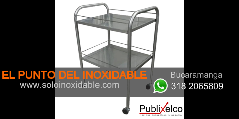 imagen mesa auxiliar de acero inoxidable