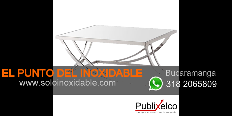 imagen mesa de centro de acero inoxidable