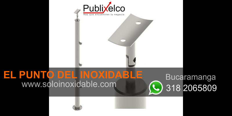imagen de paral articulado para pasamanos de acero inoxidable