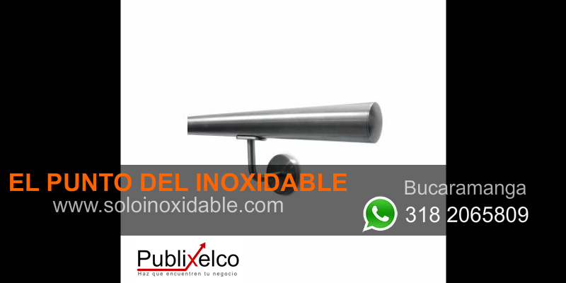 imagen de pasamanos de acero inoxidable para muro