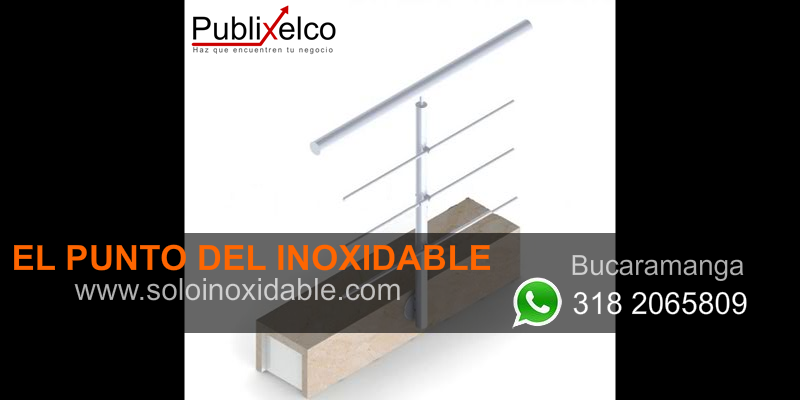 imagen de pasamanos de acero inoxidable de parche
